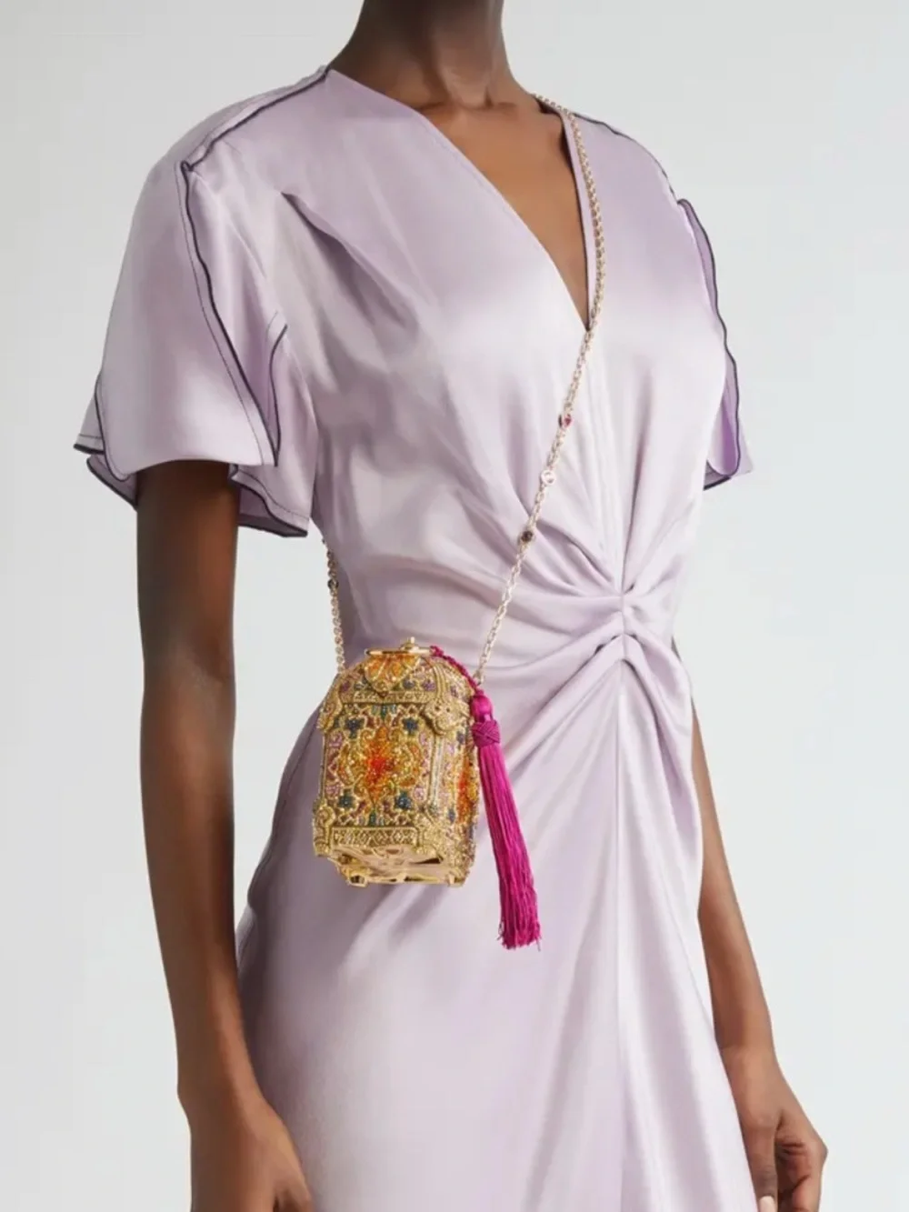 Judith Leiber Lantern Divine Crystal Embellished Clutch - Picture 3 of 10